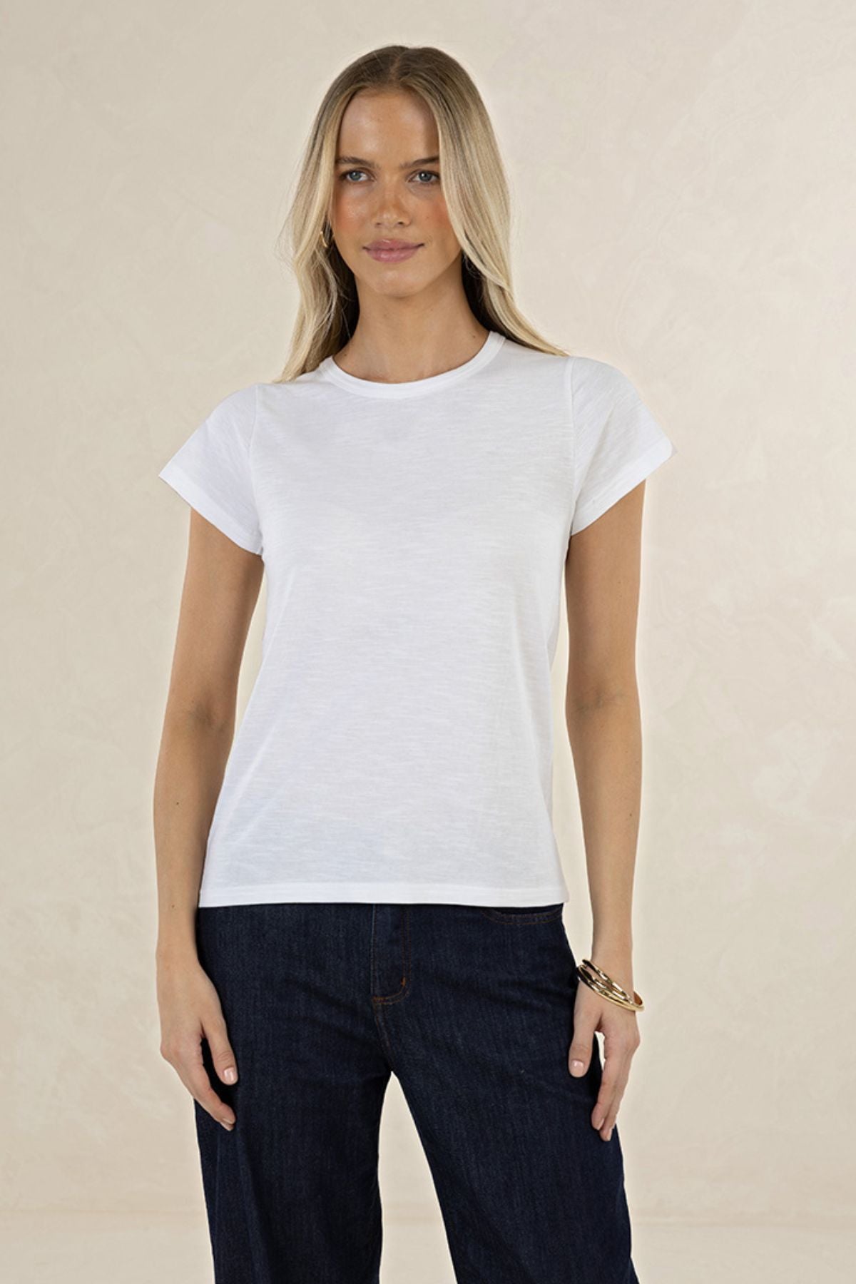 The Humidity Bene Tee is fitted, effortless, and made from beautifully textured cotton slub that feels soft against the skin from the very first wear.