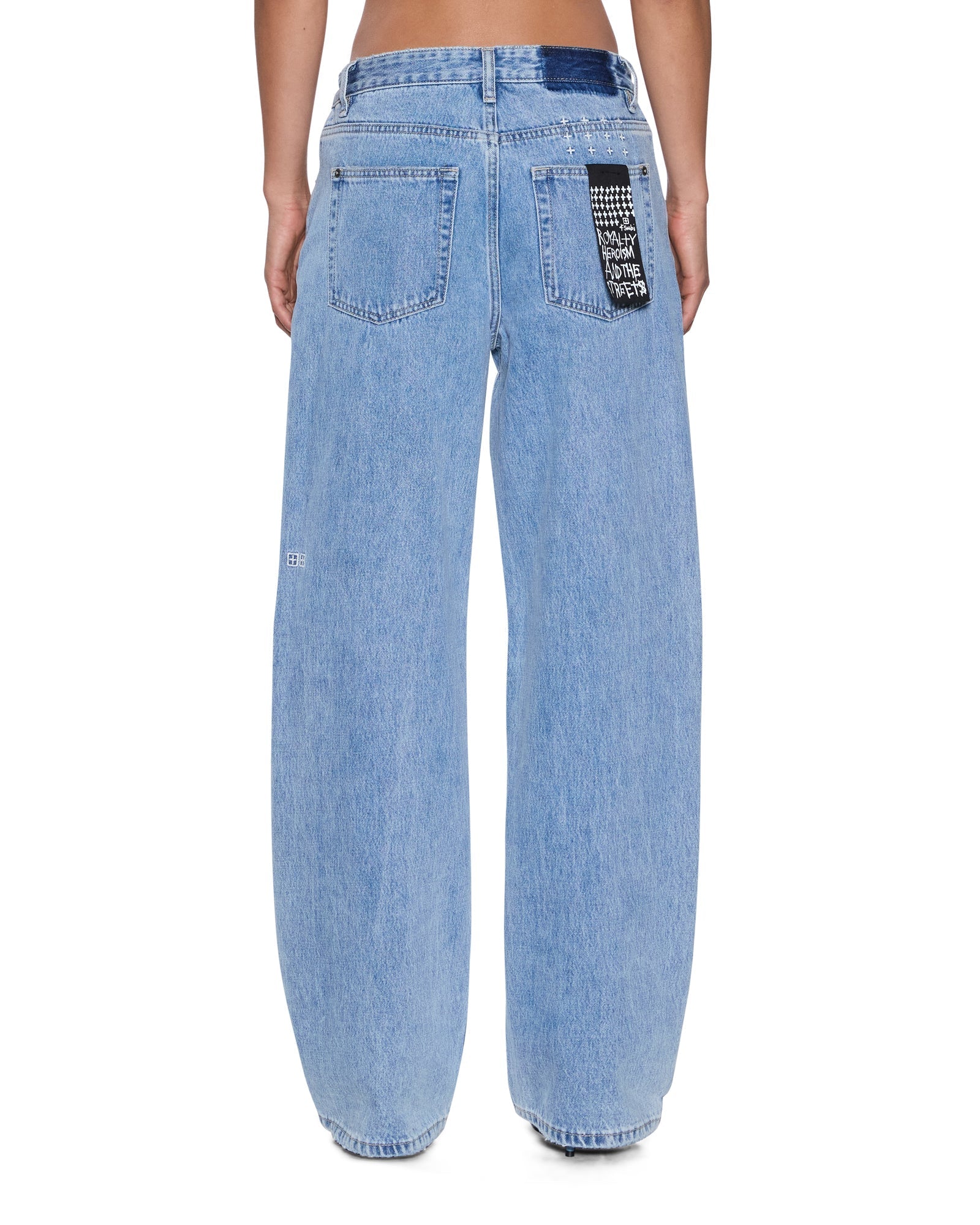 Low-rise relaxed straight leg jean with classic five pocket styling. Made from premium rigid denim in an
easy washed light blue wash. Designed to sit low on hips and stack at the hem for a baggy look. Featuring&nbsp;branded hardware and Ksubi T-box and 3x4 branding.