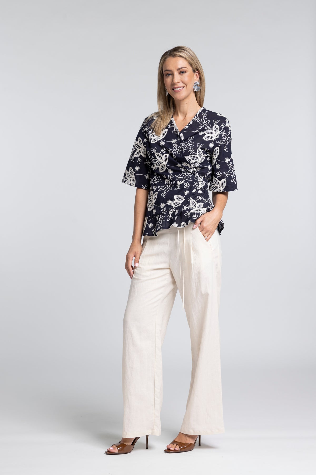 True Embroidery Top - Feminine Detail with Textural Depth

A refined take on a signature silhouette. The N-E-S True Embroidery Top brings together the flattering wrap shape of the True Top with a beautifully detailed embroidered fabric, creating a piece that feels both elevated and timeless.

Designed and made responsibly in New Zealand