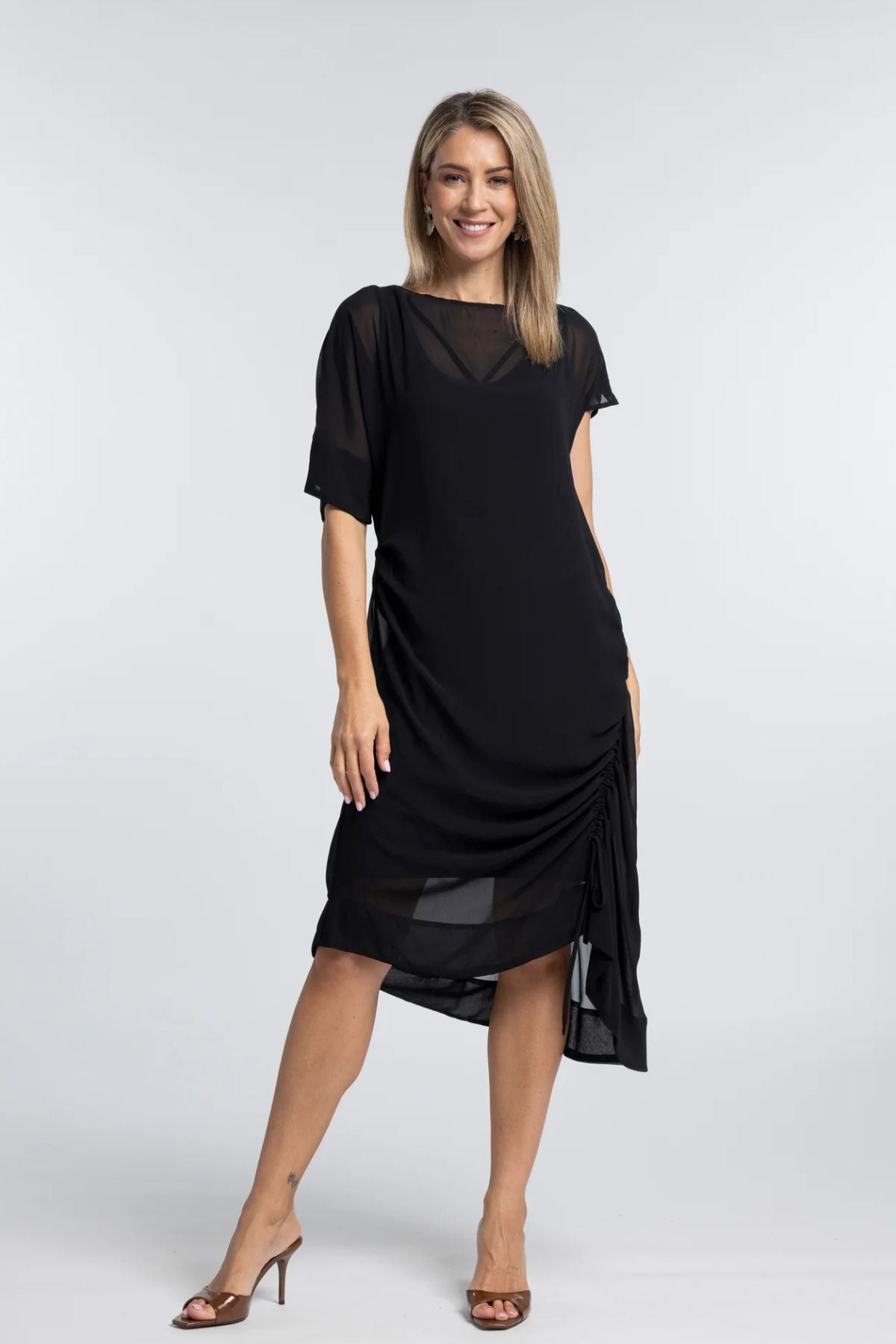 Em Dress - Asymmetrical, Adjustable and Unapologetically Bold

A statement in movement and individuality. The N-E-S Em Dress is designed for those who favour a directional edge, combining fluid chiffon with striking asymmetrical detailing for a look that feels both effortless and intentional.

Designed and made responsibly in New Zealand
