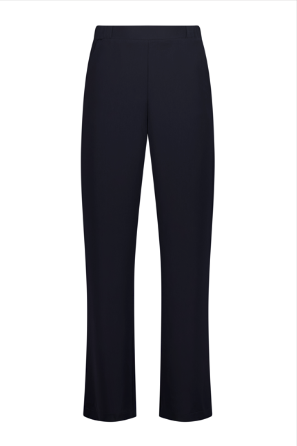 The NES Ginnie Pants by N-E-S – a classic straight leg pant with centre pin stitch seam, elastic back waist and comfort stretch fabric. NZ made.