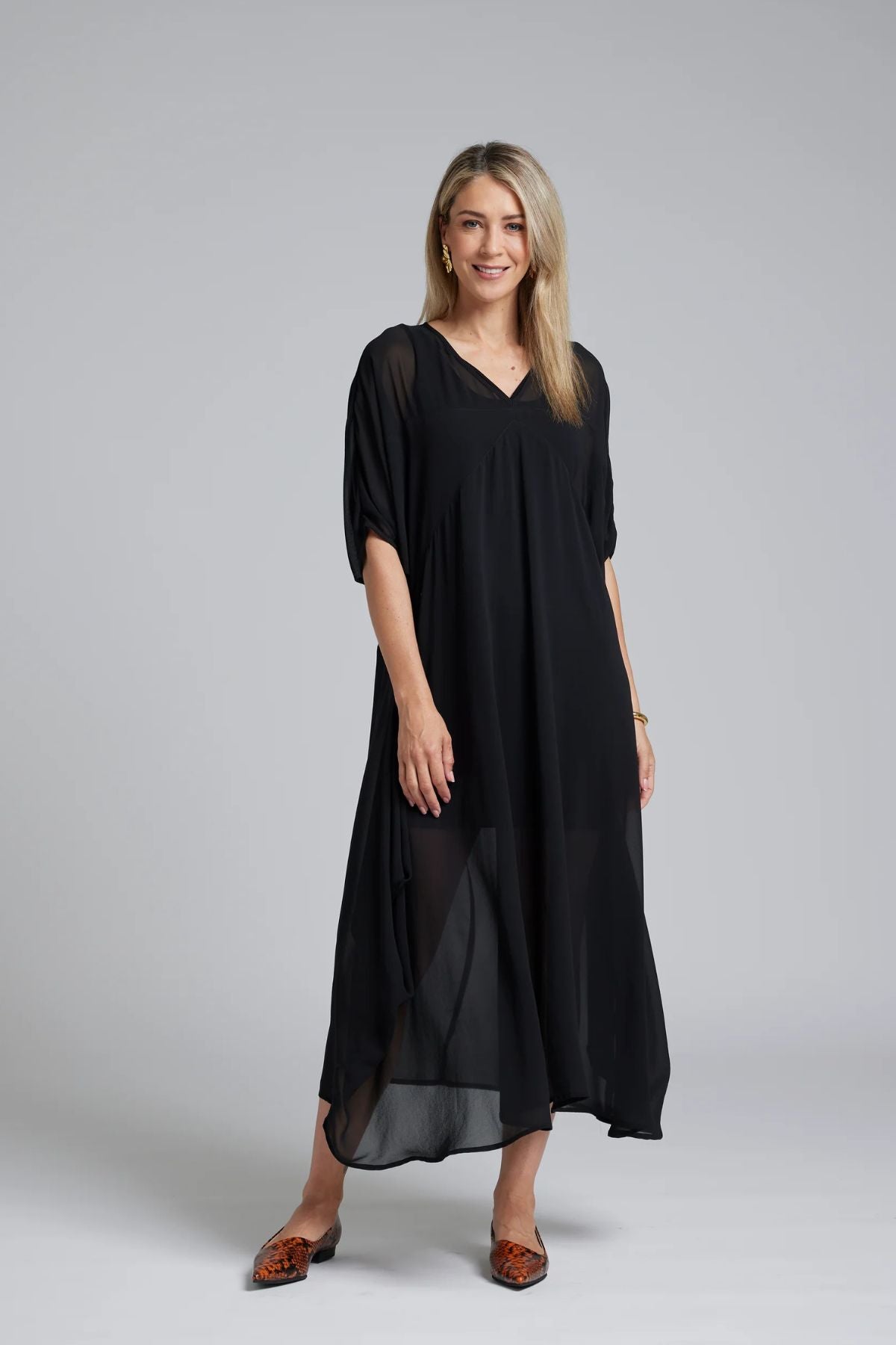Remi Dress – Floaty, Feminine and Effortlessly Elegant

Light, graceful and beautifully feminine, the Remi Dress is designed to bring ease and movement to any occasion. Crafted in sheer polyester chiffon, it drapes softly over the body and is intended to be worn over a N-E-S Lattice Slip for subtle layering and gentle coverage.

Designed and made responsibly in New Zealand
