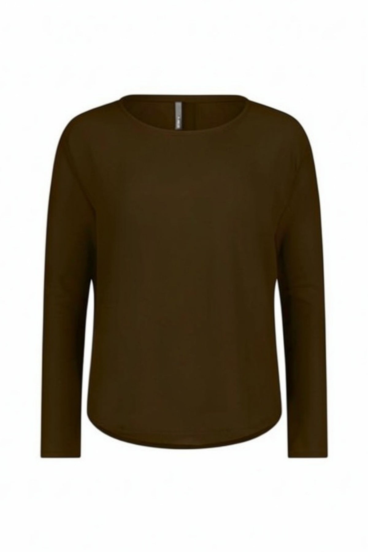 The NES Sable Top by N-E-S – a floaty georgette long sleeve top with scoop neck, curved hem and layering options. NZ made.