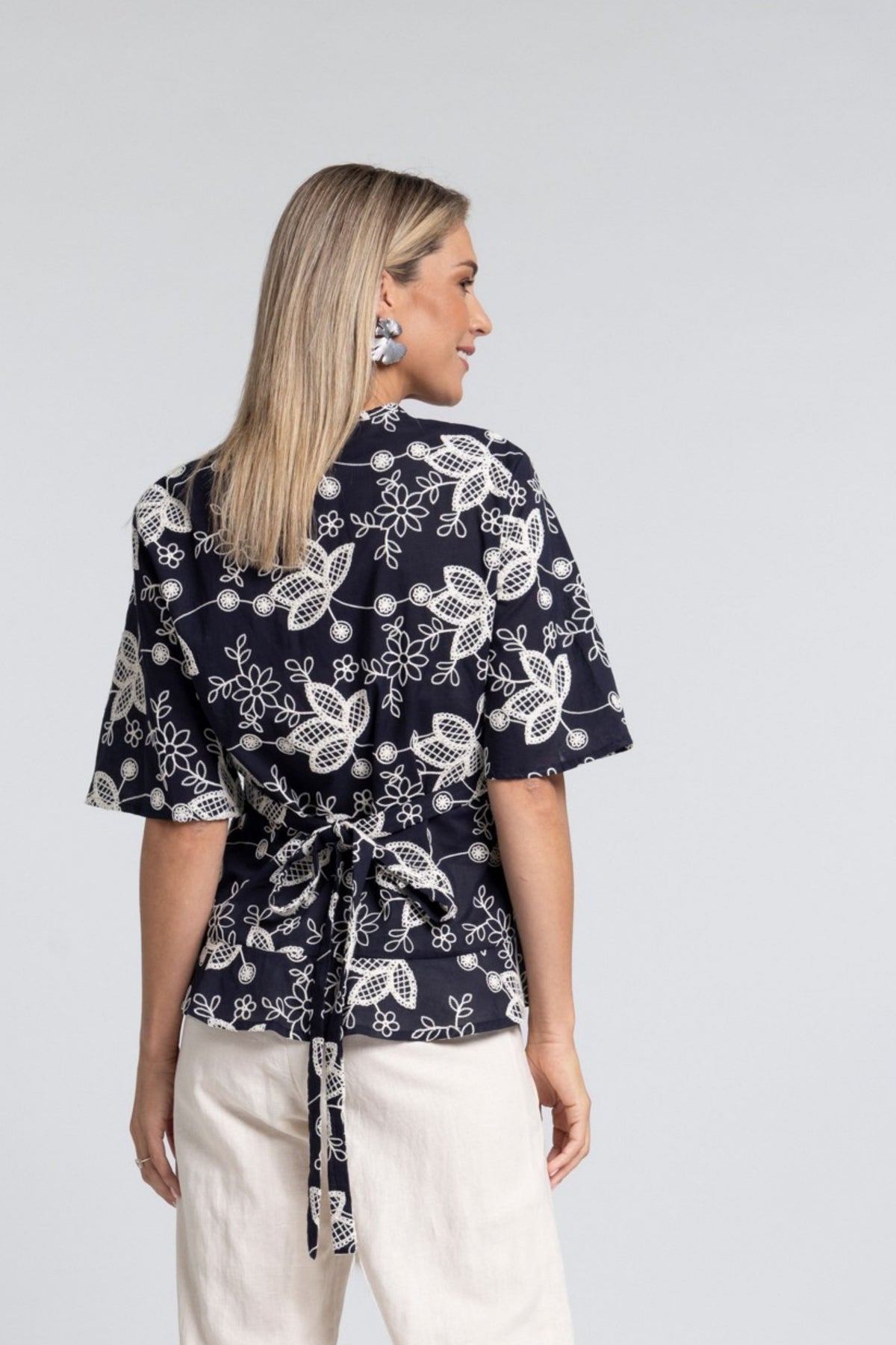 True Embroidery Top - Feminine Detail with Textural Depth

A refined take on a signature silhouette. The N-E-S True Embroidery Top brings together the flattering wrap shape of the True Top with a beautifully detailed embroidered fabric, creating a piece that feels both elevated and timeless.

Designed and made responsibly in New Zealand