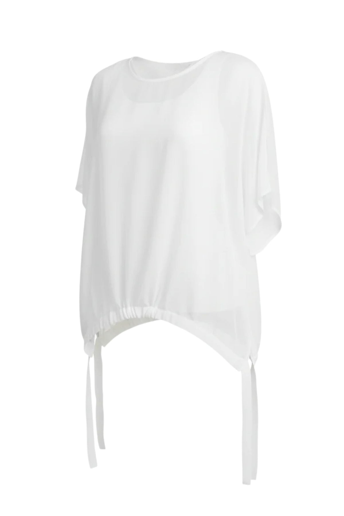 The NES Vanotti Tunic by N-E-S’ best-selling throw-on top with a scoop neckline and adjustable feature hem. Perfect over a Lattice Singlet. NZ made.