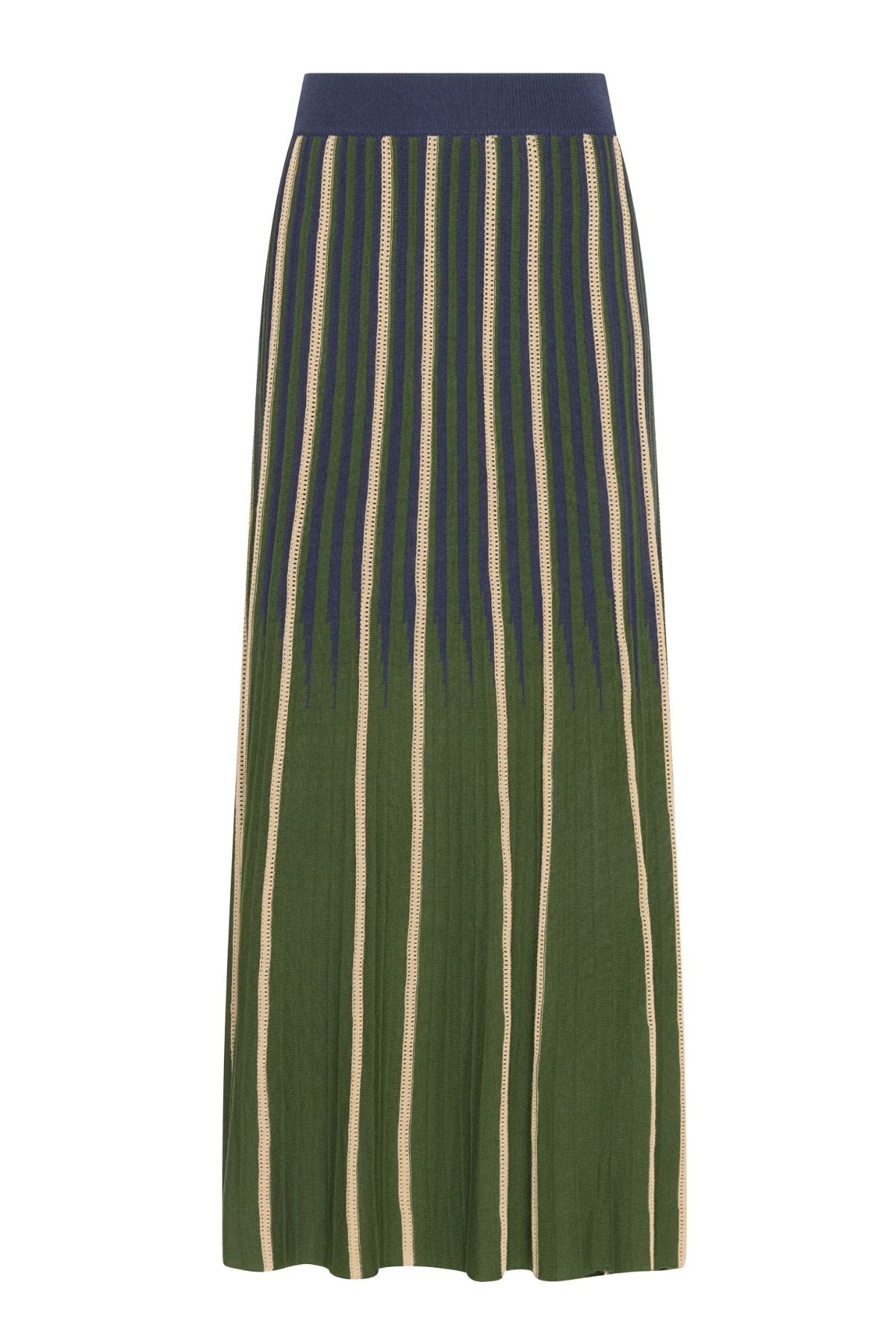 Discover the POL Axil Skirt curated in racket, featuring signature pleated knit detailing. A relaxed, mid-calf silhouette in a lightweight viscose blend.