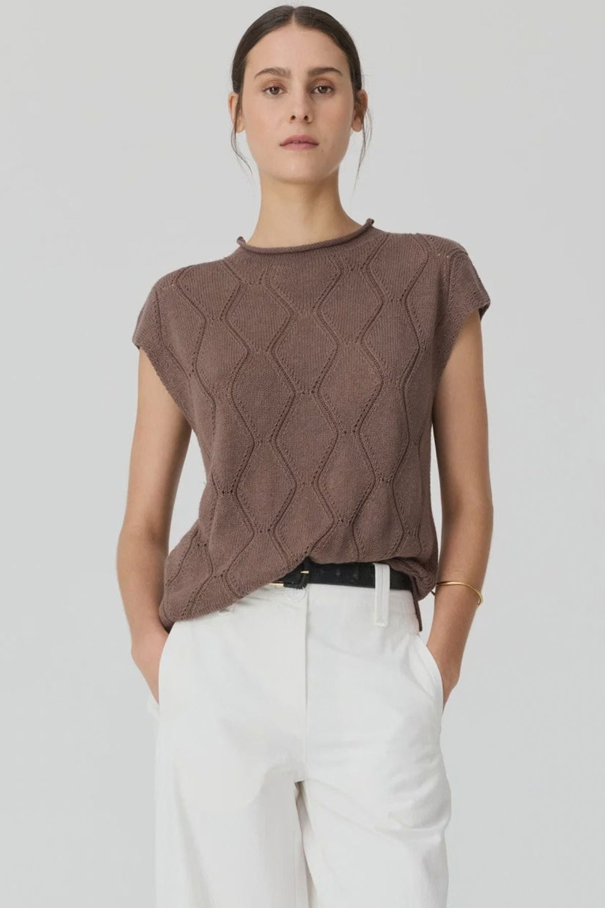 POL Rosin Cable Knit Vest