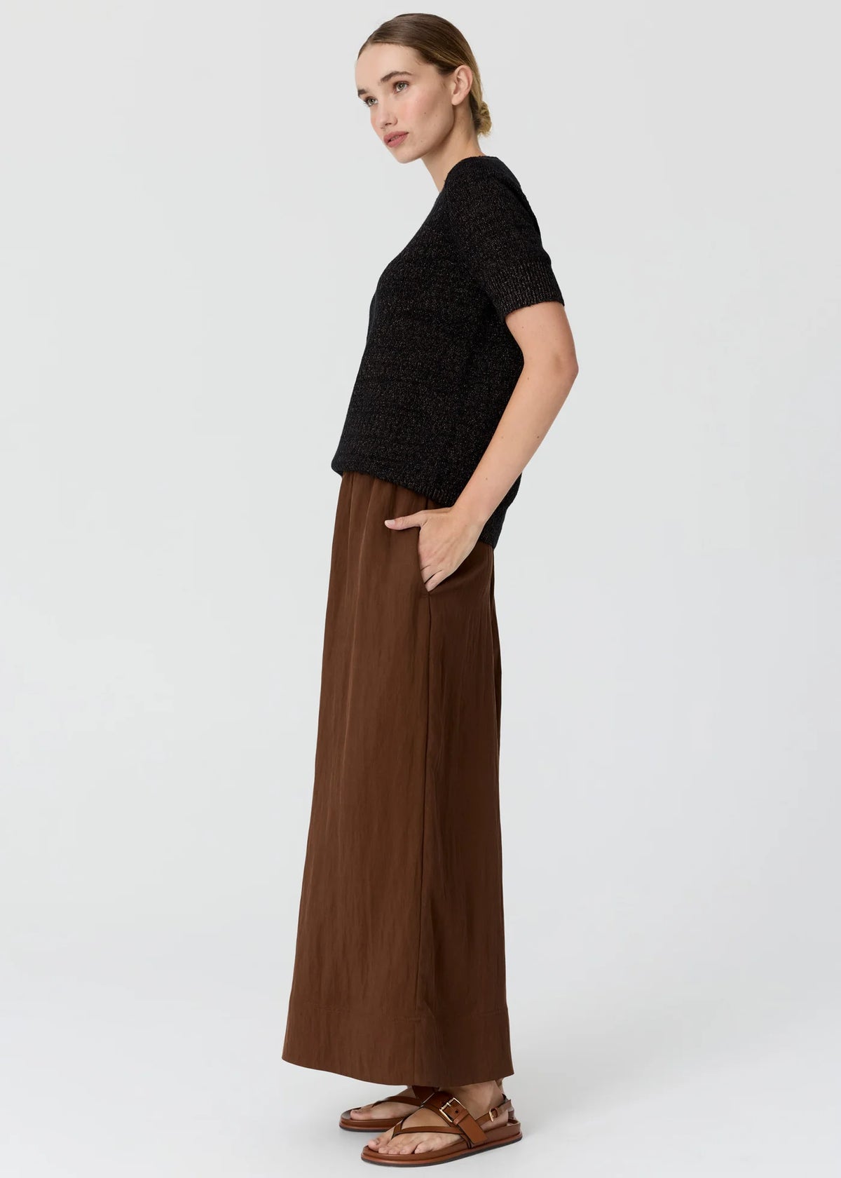 POL Cedar Lurex Knit Top