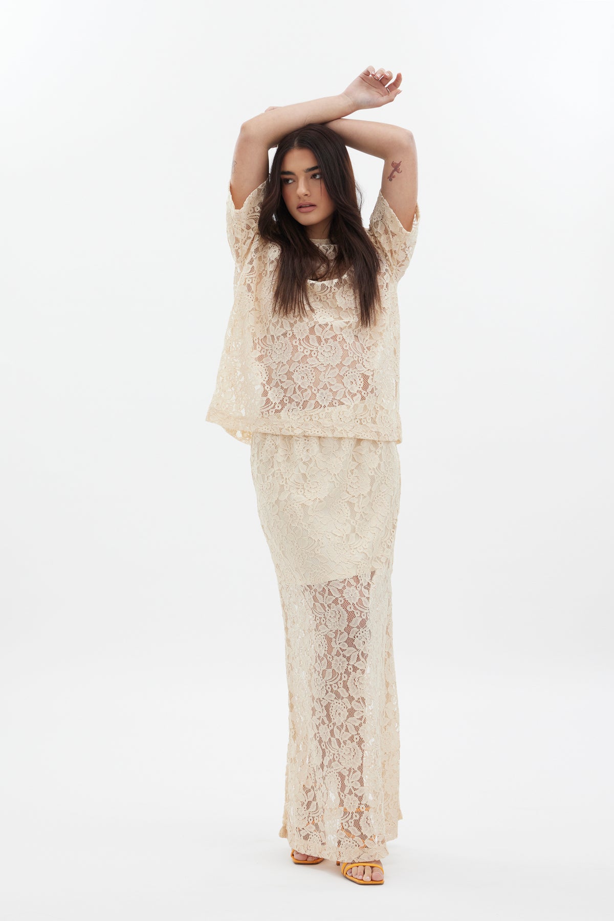 racket Cobain Lace Skirt - Sheer Detail, Everyday Edge

Lace, loosened up. The RKT Cobain Lace Skirt takes intricate Alençon lace and gives it an effortless, modern attitude with a clean midi silhouette and easy elasticated waist.

Designed and made responsibly in New Zealand