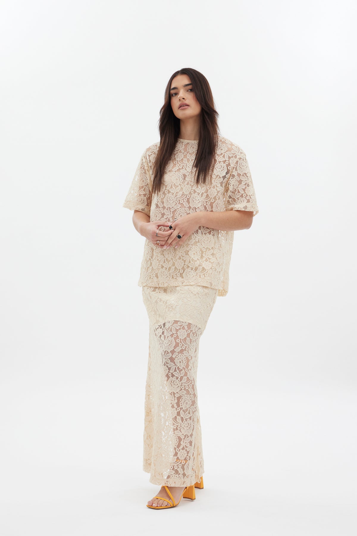 racket Cobain Lace Skirt - Sheer Detail, Everyday Edge

Lace, loosened up. The RKT Cobain Lace Skirt takes intricate Alençon lace and gives it an effortless, modern attitude with a clean midi silhouette and easy elasticated waist.

Designed and made responsibly in New Zealand