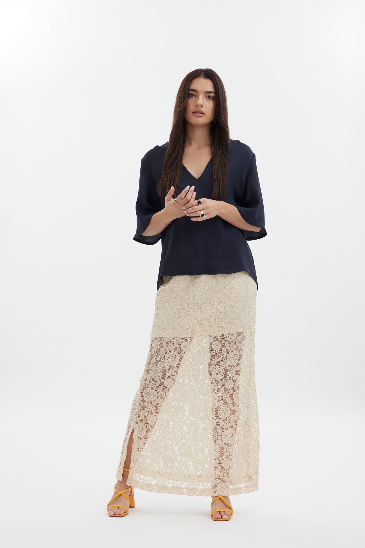 racket Cobain Lace Skirt - Sheer Detail, Everyday Edge

Lace, loosened up. The RKT Cobain Lace Skirt takes intricate Alençon lace and gives it an effortless, modern attitude with a clean midi silhouette and easy elasticated waist.

Designed and made responsibly in New Zealand