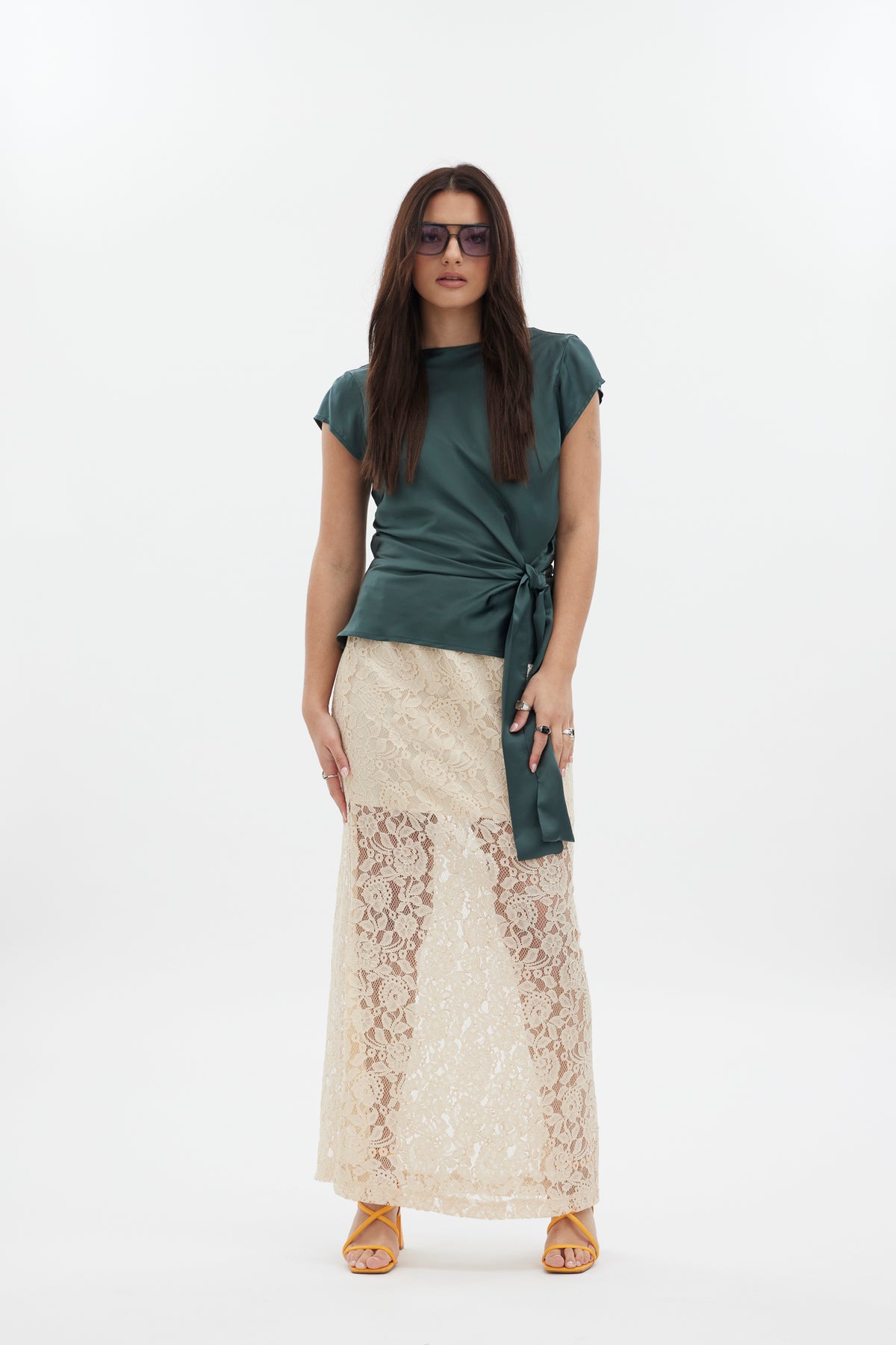 racket Cobain Lace Skirt - Sheer Detail, Everyday Edge

Lace, loosened up. The RKT Cobain Lace Skirt takes intricate Alençon lace and gives it an effortless, modern attitude with a clean midi silhouette and easy elasticated waist.

Designed and made responsibly in New Zealand