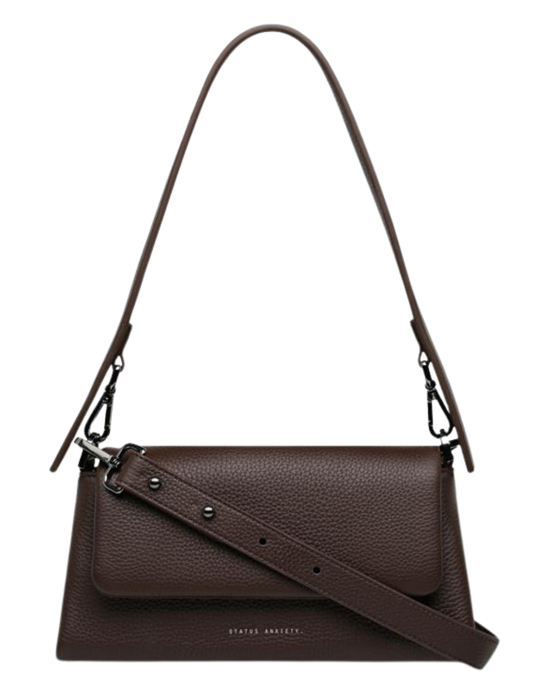 We don't take calling this bag Zenith lightly. As the new high point of your bag collection, 'Zenith' comes with a longer strap for use as a relaxed crossbody, or swap in the shorter strap to transform her into a dressier shoulder bag. On the back of the bag there's a slider pocket for easy phone storage/access, and on the front, a fancy magnet close flap that'll have you opening and closing her just for the hell of it.