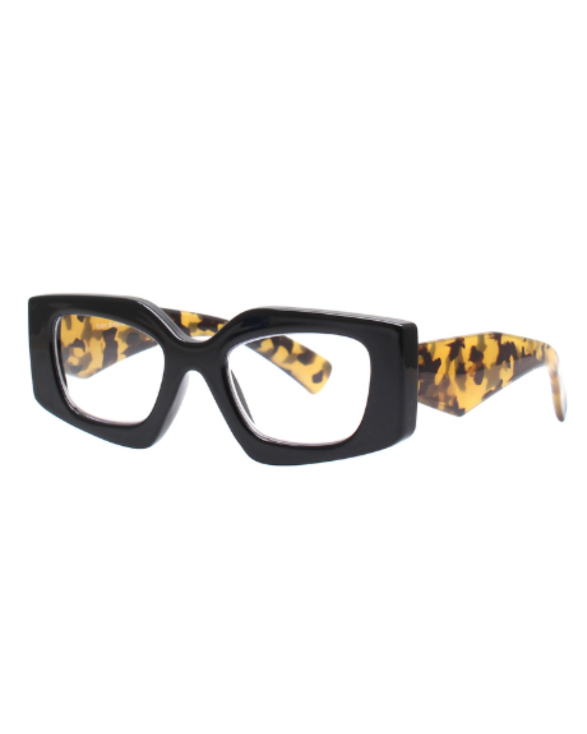Reality Eyewear Shelley Reader brings a bold, fashion-forward edge to everyday eyewear. Defined by its striking geometric silhouette, this statement shape is balanced by a sleek black front for a look that feels both modern and timeless.