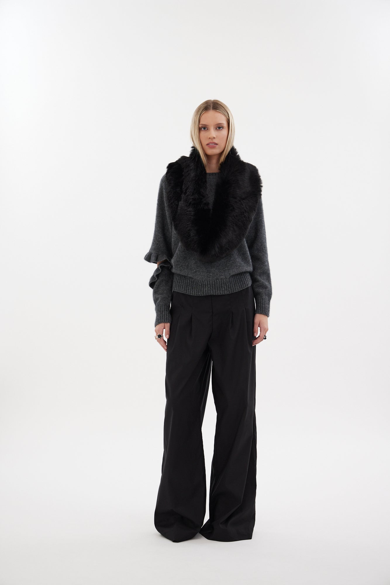 The Dash Faux Fur Collar by Racket — a fully lined faux fur accessory with hook fastening to instantly elevate any outfit. A modern, ethical alternative. made in nz