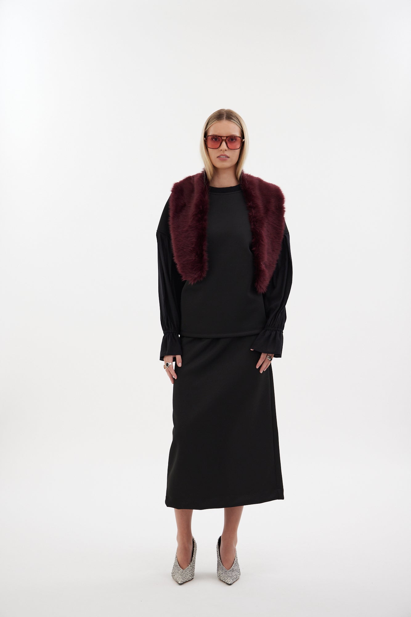 The Dash Faux Fur Collar by Racket — a fully lined faux fur accessory with hook fastening to instantly elevate any outfit. A modern, ethical alternative. made in nz