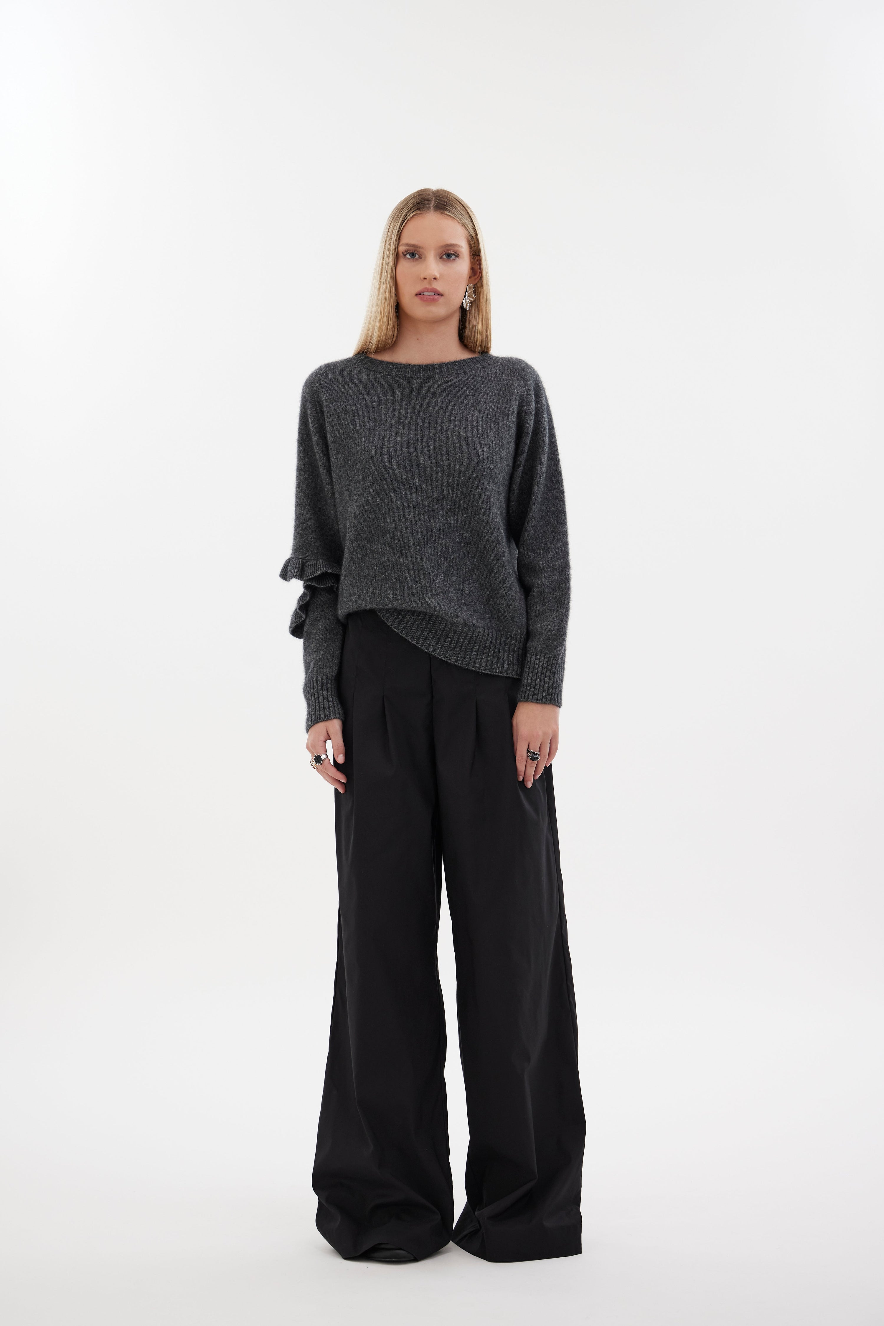The Split Sleeve Jumper – a NZ possum merino knit with refined fit and unique split sleeve detail. Warm, lightweight and effortlessly elevated. Made in NZ