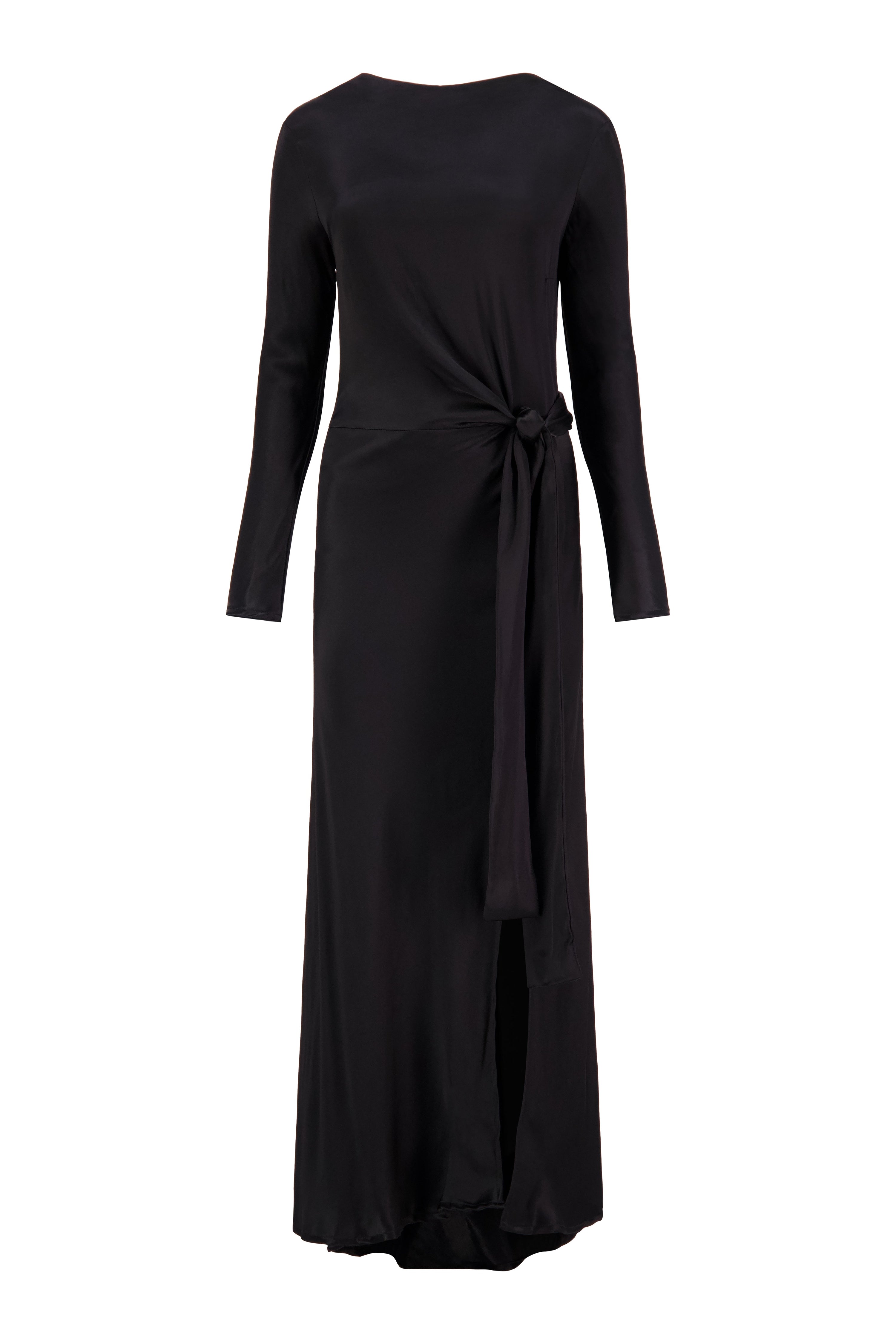 The Zenith Dress by Racket - a 7/8 length dress with bias sleeves, cross over detailing and off centre split. Event ready and NZ made.